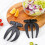 4Pcs Kitchen Salad Claws Serving Hands Fork Efficient-Black 6