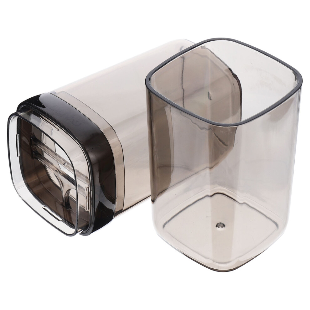 Vaguelly Grey Transparent Toothbrush Cup With Portable Toothpaste Holder Case