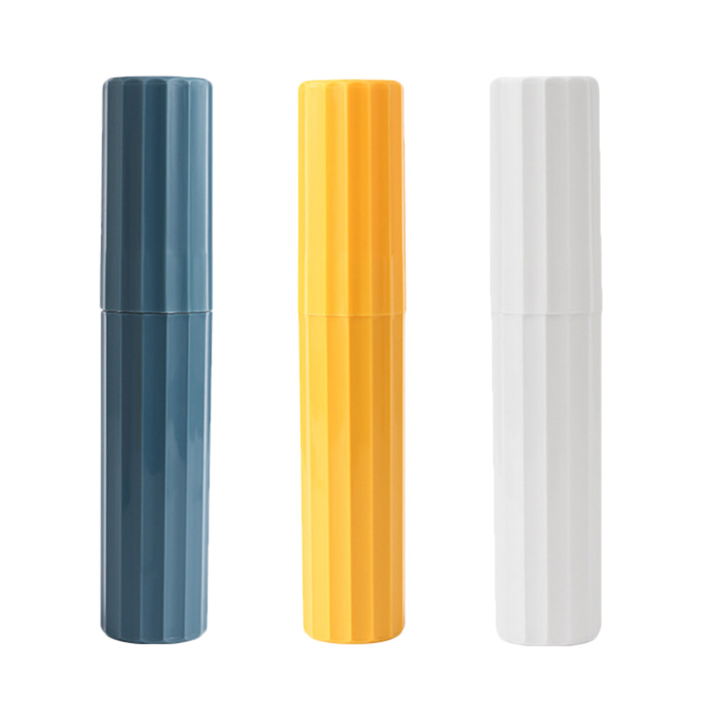Totority 3Pcs Travel Toothbrush Case Portable Toothpaste Bottle
