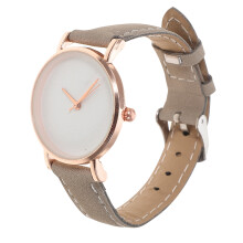 1Pc Wood Watch With Graffiti Design For Women And Men (Grey)