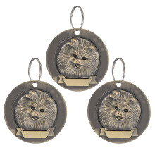 3Pcs Golden Zinc Alloy Dog Id Tags Vintage Pet Identity Tags Durable