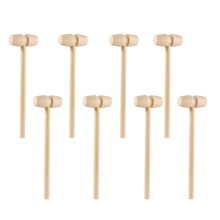 20 Pièces Marteaux Miniatures En Bois Massif Ovale