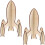 2Pcs 3D Rocket Puzzle Model Toy Wooden Assembly Puzzle 6