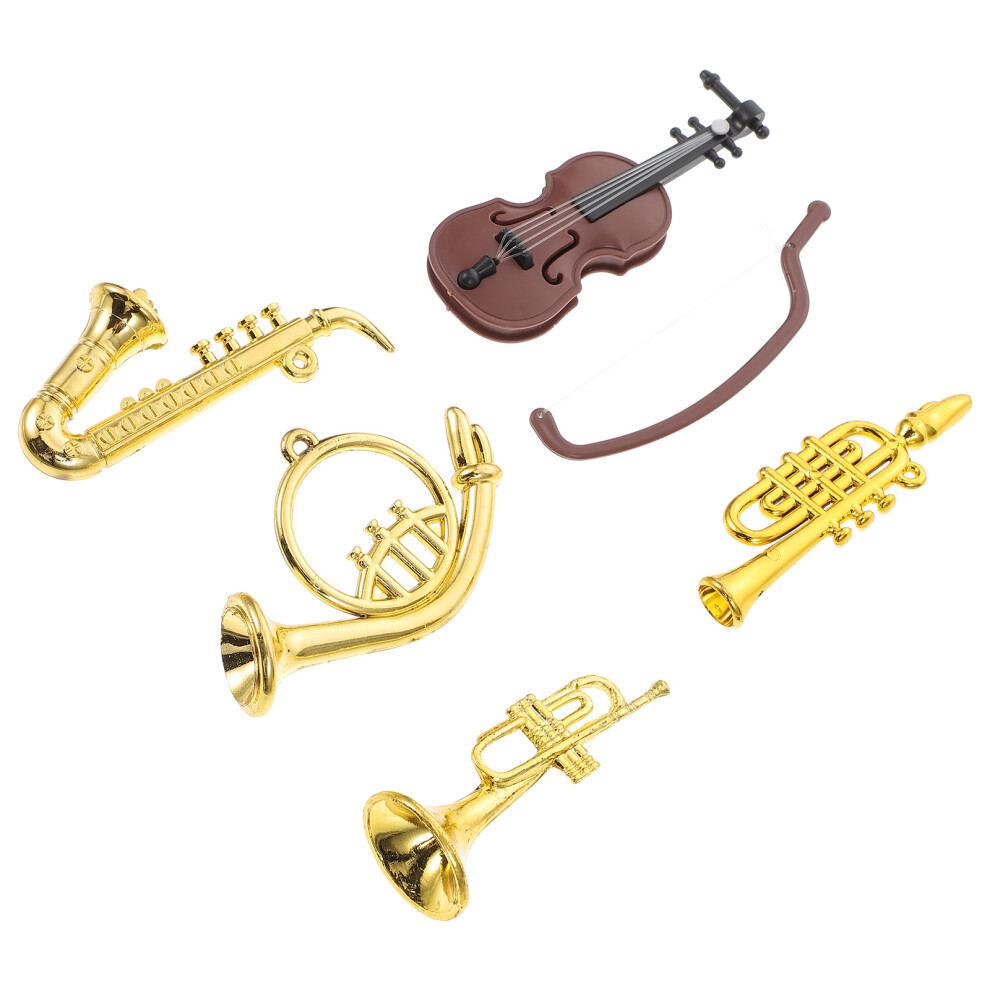Photos - Other Toys Mini Violin Ornament Set Musical Instrument Model For Doll House