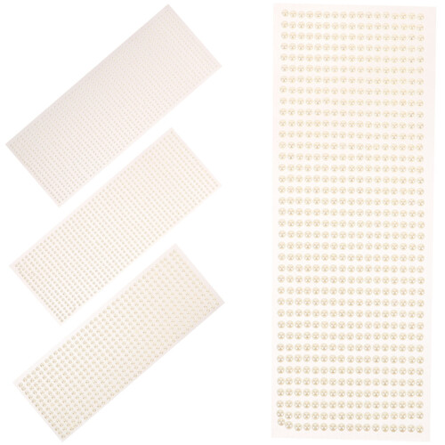 4 Sheets Self-Adhesive Flat Back Pearls Beauty Makeup Embellishments