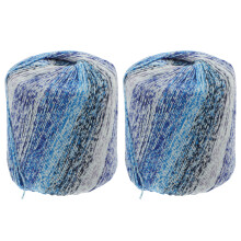 2 Rolls Cotton Rope Crochet Cotton Thread 0.02x13300cm