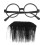 1 Set Fake Mustache False Beard With Glasses Frame 9