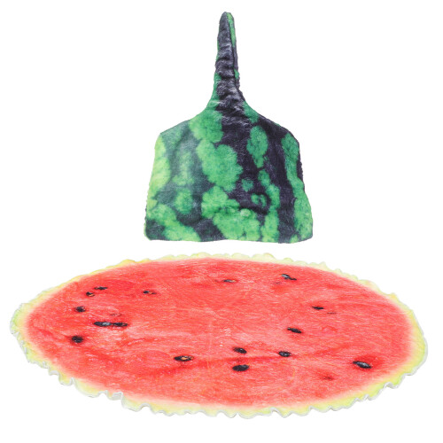 1 Set Watermelon Baby Flannel Blanket with Cap