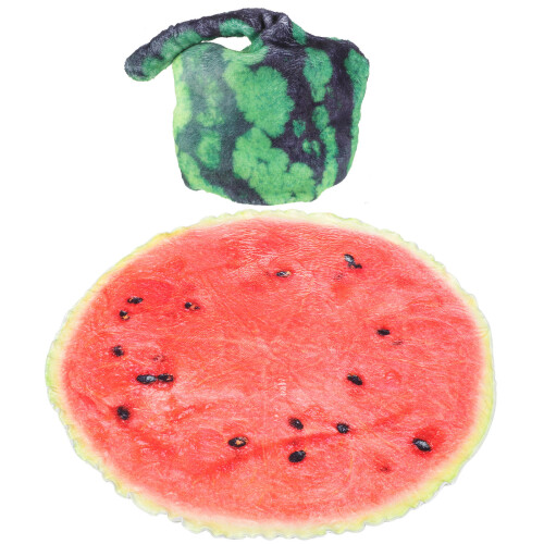 1 Set Watermelon Baby Flannel Blanket with Cap 1