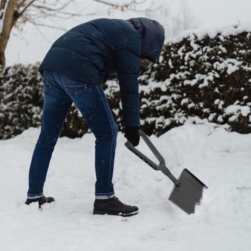 1Set Black Retractable Snow Iron Plastic Winter Emergency Tool 2