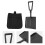 1Set Black Retractable Snow Iron Plastic Winter Emergency Tool 7