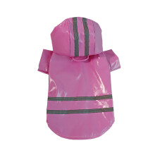 Waterdichte regenjassen voor honden, poncho's, capuchon-Roze L