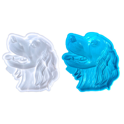 Unique Shape Dog Silicone Mold for Artistic Space Home-White 1