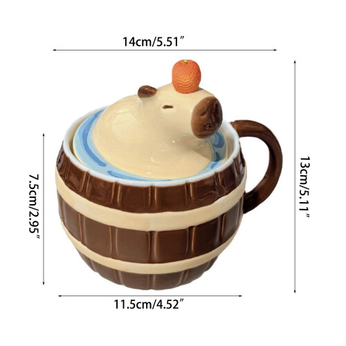 Cute Capybara Dringking Cup Ceramic Milk Coffee Mugs Drinkware 1