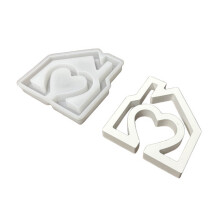 Moule de bougie en résine en forme de cœur, en Silicone, fait à