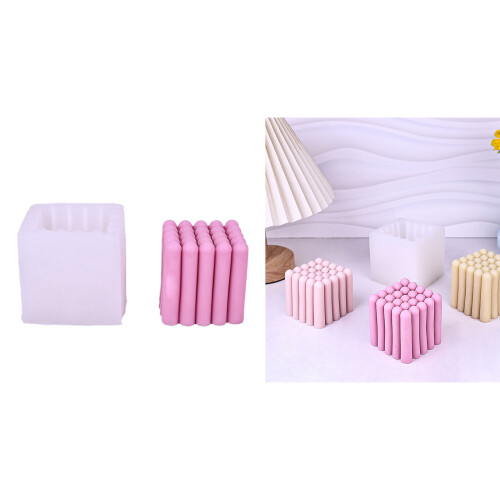 Cube Silicone Candle Mold Handmade DIY Scented Candle Mold 1