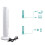 Usb Powered Tower Shape Mini Leafless Handheld Fan Cold Air White 2