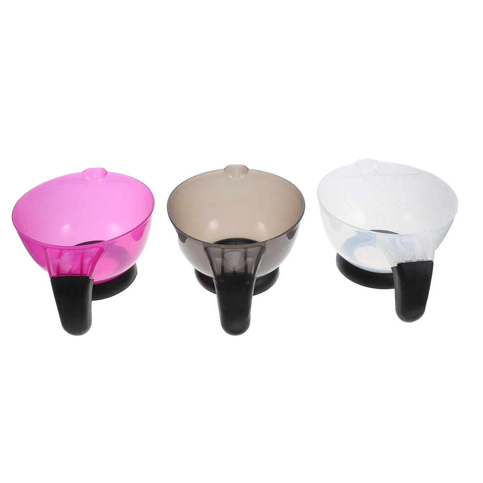 Totority 3Pcs Color Mixing Tint Bowls With Handle For Hair Dyeing