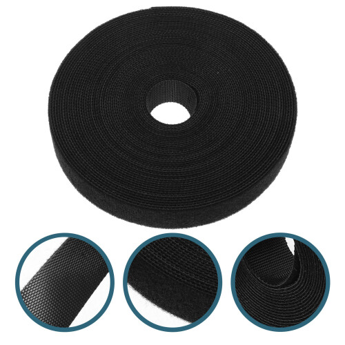 Polyester Cable Management Ties Black 1 Roll 2