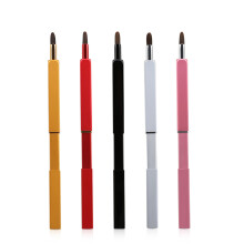 Retractable Lip Brush With Nylon Fiber And Metal Tube For Portable Use