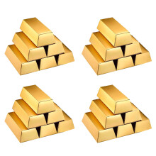 24Pack Gold Bar Gift Box with Realistic Gold Brick Texture-S