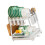 2Tiers Dish Drying Rack for Kitchen Counter Detachable-White 1