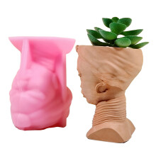 Flower Pots Cement Silicone Mold Goddess Succulent Planter Molds