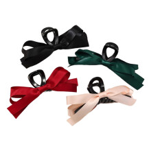 Big Hair Bow Ties Hair Clips Satins Two Layers Butterfly Bow