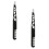 2Pcs Eyebrow Tweezer Trimmer Shaping Tool Makeup Accessory Black 7