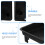 3Pcs Stackable Black Plastic Paint Trays with Brush and Roller Holder 9