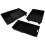 3Pcs Stackable Black Plastic Paint Trays with Brush and Roller Holder 6