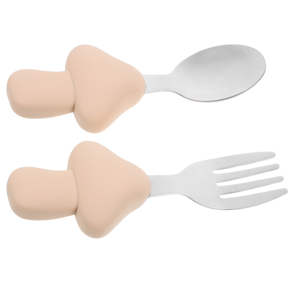 1 Set Toddler Utensils With Silicone Handle Spoons And Forks Iplusmile