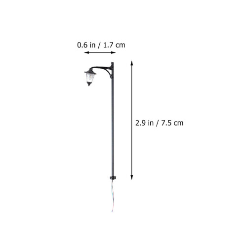 2Pcs Sand Table Railroad Street Light Models Construction Material 1