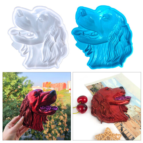 Unique Shape Dog Silicone Mold for Artistic Space Home-White 2
