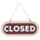 Open Closed Sign Double Face Porte Suspendu Bois 11