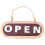 Open Closed Sign Double Face Porte Suspendu Bois 3