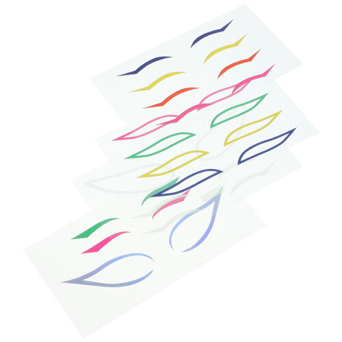 4 Ensembles De Stickers Pour Eye-Liner Colorés Et Étanches