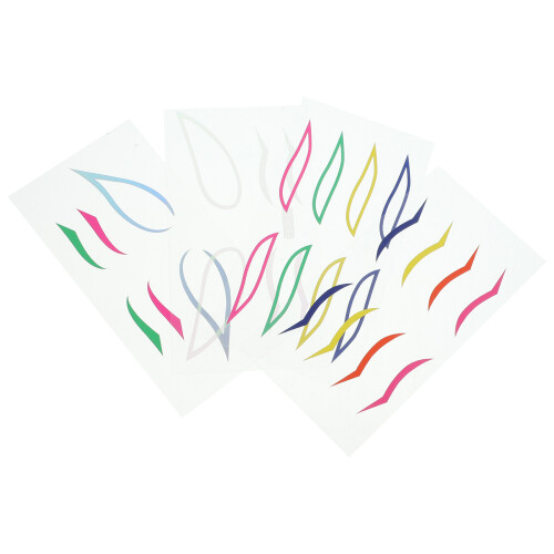 4 Ensembles De Stickers Pour Eye-Liner Colorés Et Étanches 2