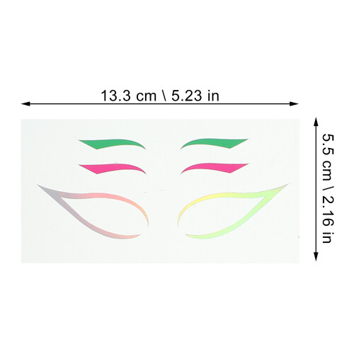 4 Ensembles De Stickers Pour Eye-Liner Colorés Et Étanches 1
