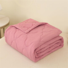 Bed Throws Solid Color Quilted Bedspreads Cotton Throw 150x200cm Rose Red All Seasons