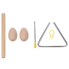 Musical Steel Triangle Percussion Instrument With Striker