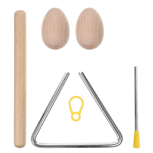 Musical Steel Triangle Percussion Instrument With Striker 2