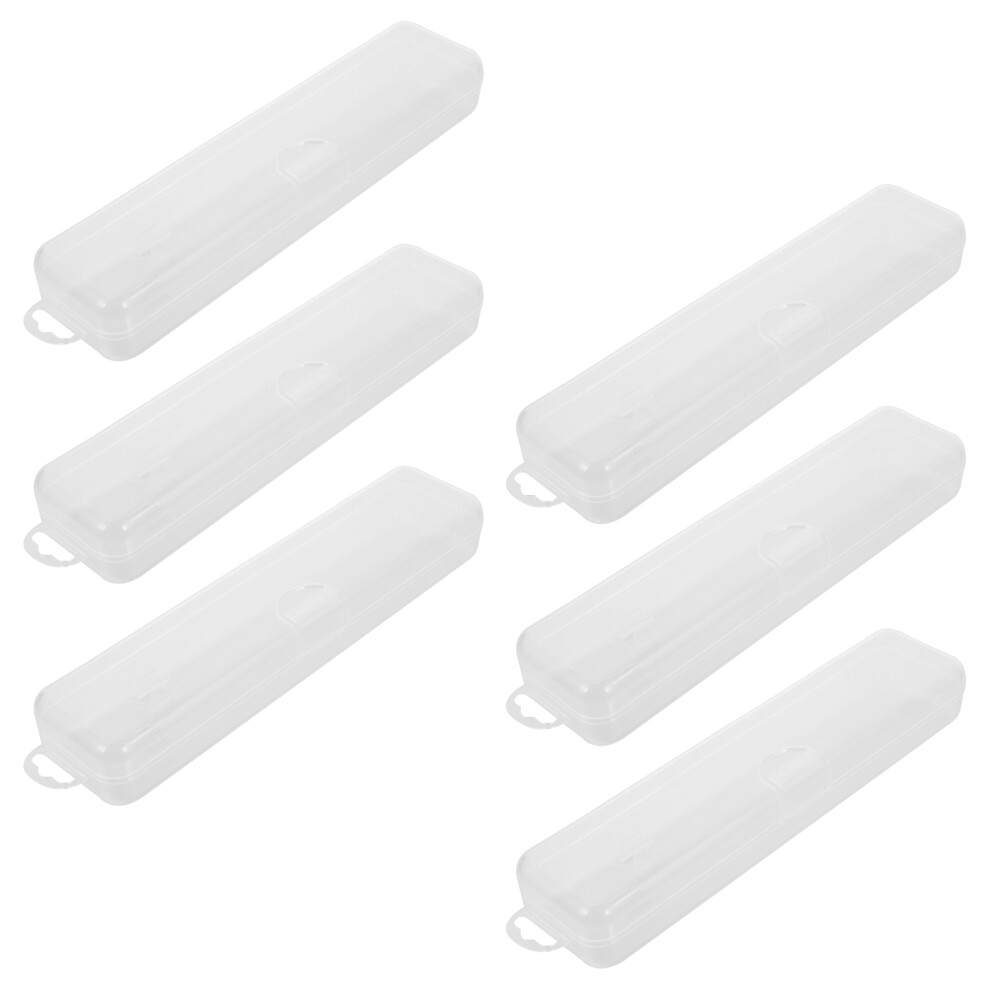 Totority 5Pcs Portable Travel Toothbrush Cases Plastic Protective Covers