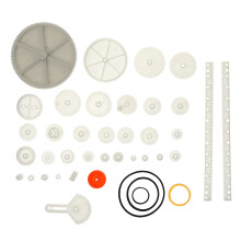 1 Set 34Pcs Plastic Gear Pulley Belt Rack Educational Toy
