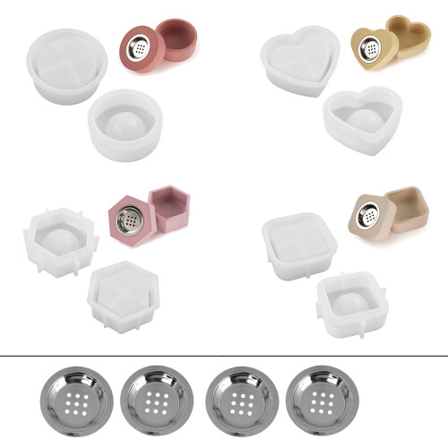 4 Sets Resin Case Molds Epoxy Resin Casting Molds for DIY-B 1