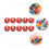 20 Pcs Plastic Bounce Balls Assorted Color Jumping Balls 7