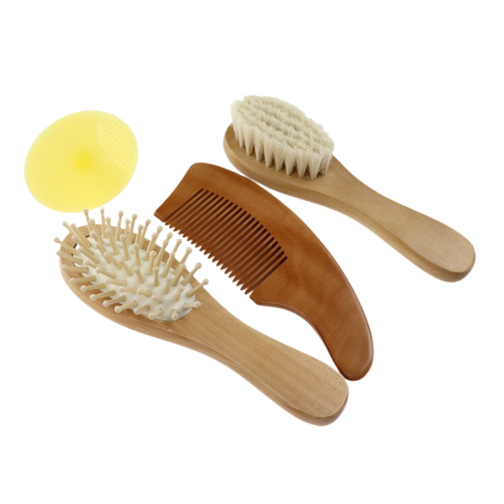 One Set Of Kids Soft Wool Bathing Brushes Portable Shower Comb Ohphcall