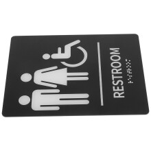 Braille Restroom Sign Self-Adhesive Acrylic For Visually Impaired