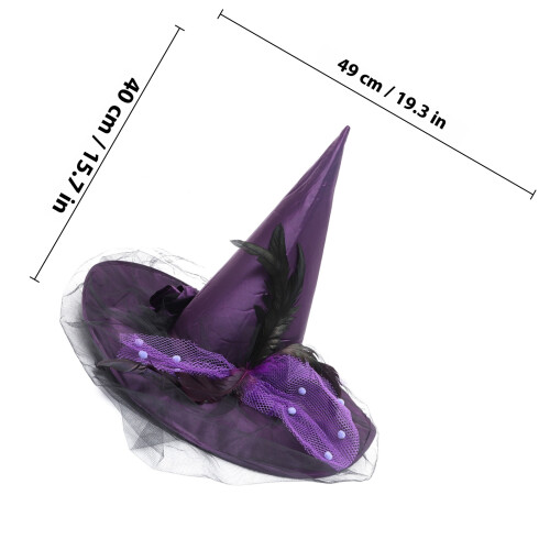 Witch Hat Halloween Prop Decorative Cosplay Costume Accessory 1