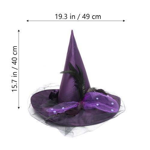 Witch Hat Halloween Prop Decorative Cosplay Costume Accessory 2